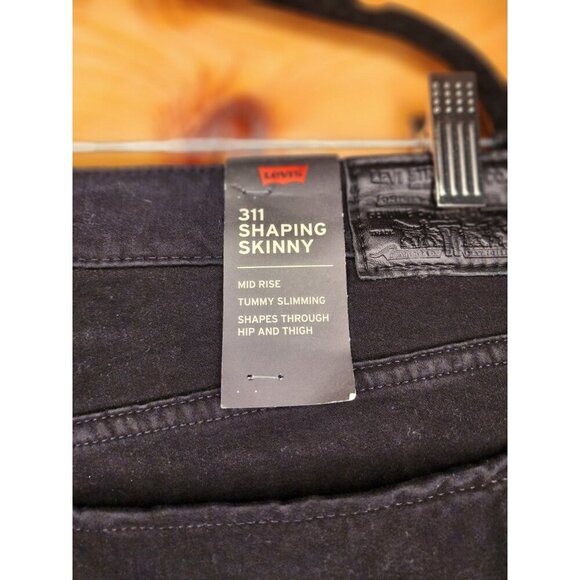 Levi's Jeans Women’s Size 24S Black 311 Shaping Skinny Denim Jeans Black Stretch - Picture 5 of 16